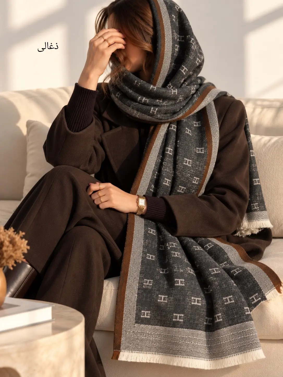 شال موهر پشمی هرمس